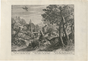 Lot 5203, Auction  122, Sadeler I, Johannes, Die Landschaft mit dem ungleichen Paar, das vom Tode bedroht wird