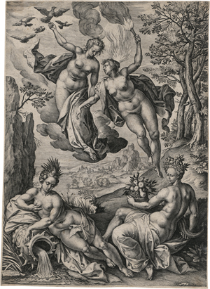 Lot 5239, Auction  122, Wierix, Johannes, Die vier Elemente