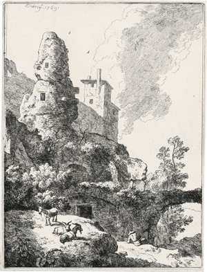 Lot 5266, Auction  122, Dietrich, Christian Wilhelm Ernst, Die Bergschloss-Ruine
