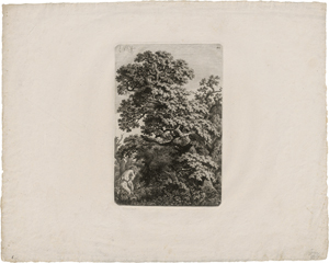 Lot 5295, Auction  122, Kolbe, Carl Wilhelm, Dickicht mit hoher Eiche und Satyr