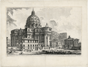 Lot 5334, Auction  122, Piranesi, Giovanni Battista, Veduta dell'esterno della gran Basilica di S. Pietro in Vaticano