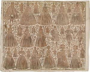 Lot 5368, Auction  122, Brokatpapier, Munck, Johann Michael: Bilderbogen mit zahlreichen Figuren in Augsburger Tracht 