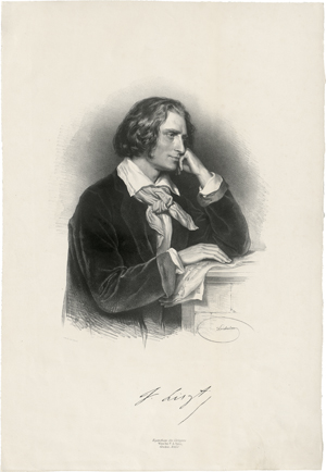 Lot 5424, Auction  122, Kriehuber, Josef, Bildnis des Komponisten Franz List in sinnender Pose