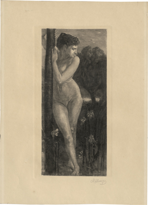 Lot 5479, Auction  122, Klinger, Max, Nackte Frau am Baum (Die Ferngeliebte)