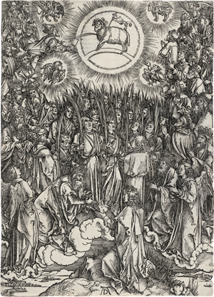 Lot 5557, Auction  122, Dürer, Albrecht, Lobgesang der Auserwählten im Himmel