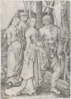 Lot 5632, Auction  122, Leyden, Lucas van, Zwei Paare im Walde