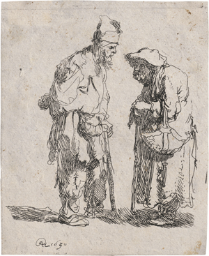 Lot 5677, Auction  122, Rembrandt Harmensz. van Rijn, Bettler und Bettlerin in Unterhaltung