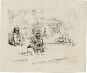 Lot 5679, Auction  122, Rembrandt Harmensz. van Rijn, Die badenden Männer 