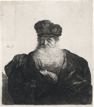 Lot 5680, Auction  122, Rembrandt Harmensz. van Rijn, Greis im weiten Samtmantel