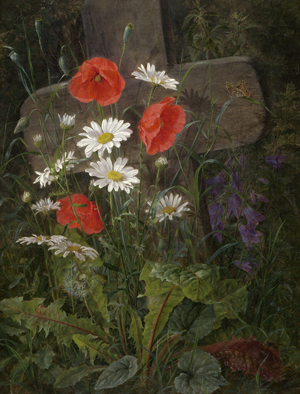 Lot 6138, Auction  122, Christensen, Anthonore, Wiesenstück mit Klatschmohn, Margeriten und Löwenzahn