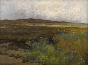 Lot 6147, Auction  122, Schirm, Carl Coven, Sommerliche Dünenlandschaft mit blühenden Wildblumen