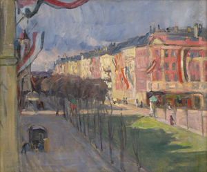 Lot 6194, Auction  122, Deutsch, Um 1900. Festbeflaggung auf der Kronprinzenstraße (heute Kurt-Eisner-Straße) in Leipzig