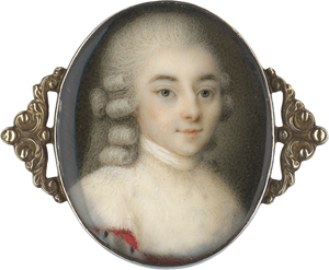 Lot 6496, Auction  122, Campana, Ignazio Pio Vittoriano, Miniatur Portrait eines jungen Parlamentspräsidenten in Hermelinrobe