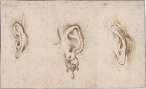 Lot 6630, Auction  122, Italienisch, wohl um 1600. Drei Ohrenstudien