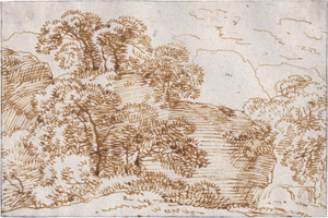 Lot 6684, Auction  122, Kobell, Ferdinand, Baumbestandene Felslandschaft