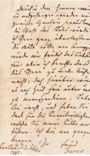 Lot 2317, Auction  123, Garve, Christian, Brief an Anton Graff