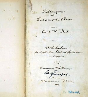 Lot 2355, Auction  123, Wanckel, Carl, Buch-Manuskript