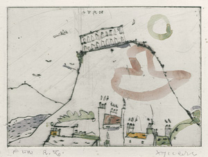 Lot 3235, Auction  123, Hussel, Horst, Oban.. Kaltnadelradierung in Schwarz, kyrillisch signiert