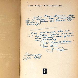 Lot 3354, Auction  123, Lange, Horst, Die Gepeinigten (Widmungsexemplar)