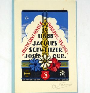 Lot 3808, Auction  123, Favet, Charles, Sammlung von 46 Exlibris in Original-Holzschnitten und Abbildungen
