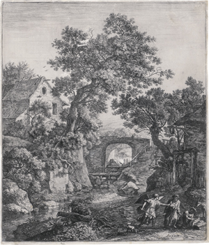 Lot 5173, Auction  123, Waterloo, Anthonie, Hagar, vom Engel getröstet; Zippora beschneidet ihren Sohn; Elias, von den Raben genährt