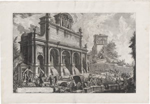 Lot 5245, Auction  123, Piranesi, Giovanni Battista, Veduta del Castello dell'Acqua Paola sul Monte Aureo