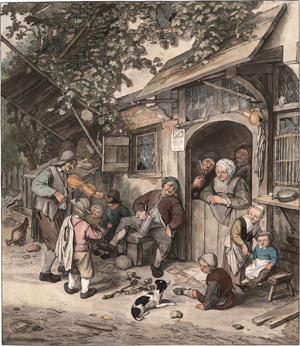 Lot 5263, Auction  123, Ploos van Amstel, Cornelis, Der Violinspieler vor einem Gasthaus