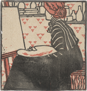 Lot 5581, Auction  123, Harlfinger-Zakucka, Fanny, Künstlerin mit Palette vor der Staffelei