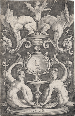 Lot 5795, Auction  123, Leyden, Lucas van, Ornament mit zwei Sirenen