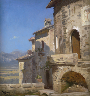 Lot 6072, Auction  123, Rosenstand, Vilhelm, Häuser in Narni mit Ausblick auf die umbrische Landschaft