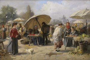 Lot 6085, Auction  123, Persoglia, Franz von, Auf dem Wiener Naschmarkt