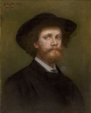 Lot 6097, Auction  123, Kugler, Hans, Selbstbildnis mit schwarzem Hut