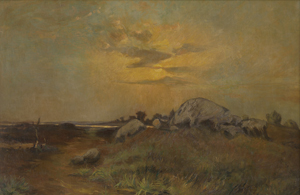 Lot 6156, Auction  123, Deutsch, um 1899. Sonnenuntergang über Hiddensee