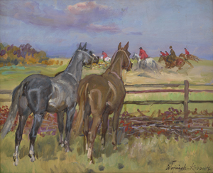 Lot 6159, Auction  123, Kossak, Wojciech von, Sommerliche Parforcejagd