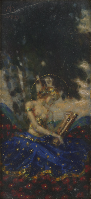 Lot 6371, Auction  123, Lechter, Melchior, Die Lyraspielerin im Zaubergarten