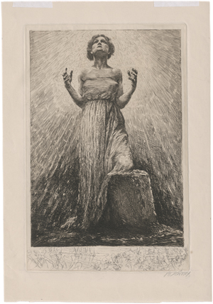 Lot 6413, Auction  123, Héroux, Bruno, Frau, die eine himmlische Offenbarung empfängt