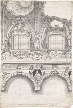 Lot 6598, Auction  123, Oberitalienisch, um 1760. Kirche San Vincenzo in Piacenza: Blick auf die Obergaden und in die Kuppel