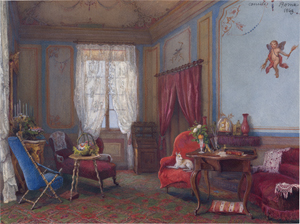 Lot 6710, Auction  123, Werner, Rinaldo, Zimmer im Hotel Costanzi in Rom mit italienischem Windspiel