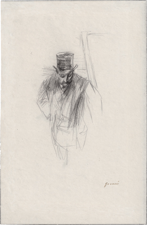 Lot 6732, Auction  123, Forain, Jean-Louis, Studie eines vornehmen Herrn mit Zylinder