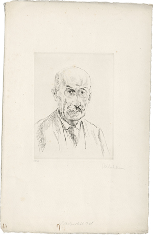 Lot 7064, Auction  123, Liebermann, Max, Selbstbildnis des Fünfundsiebzigjährigen