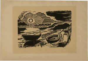 Lot 7100, Auction  123, Pechstein, Hermann Max, Untergehende Sonne (Ostseestrand)