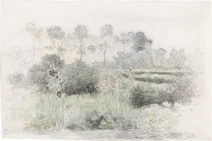 Lot 8007, Auction  123, Baum, Paul, Malven im Garten vor einer Allee, hinter dem Rathaus von St. Anna