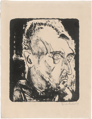 Lot 8067, Auction  123, Heckel, Erich, Bärtiger Mann (Männerkopf)