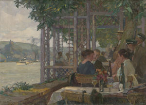 Lot 8119, Auction  123, Antoine, Otto, Caféhaus am Rhein