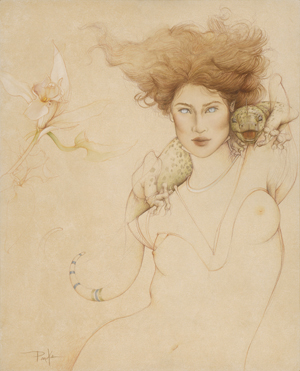 Lot 8243, Auction  123, Parkes, Michael, Weiblicher Akt mit Leguan