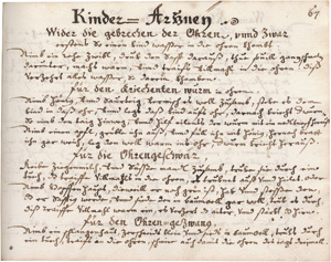 Lot 905, Auction  124, Medizinische Sammelhandschrift, Deutsche Handschrift auf Papier. . Österreich Mitte bis 2. Hälfte des 17. Jahrhunderts