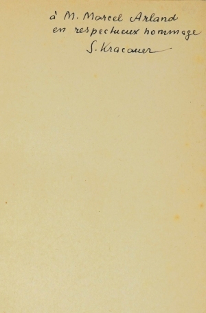 Lot 3263, Auction  124, Kracauer, Siegfried, Genêt. (Widmungsexemplar)