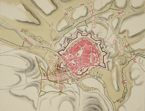 Lot 168, Auction  125, Egra, 2 gezeichnete und kolorierte Stadtpläne. Um 1780