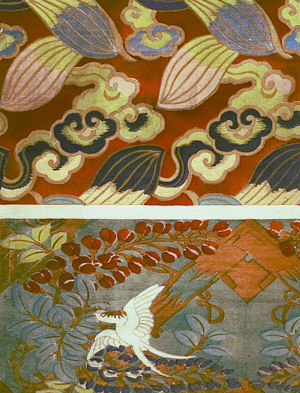 Lot 524, Auction  125, Étoffes de soie du Japon, Folge von 38 Tafeln mit Reproduktionen japanischer Seidenstoffe. Paris, Henri Ernst, (um 1925)