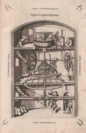Lot 716, Auction  125, Besson, Jacques, Theatrum instrumentorum et machinarum. Mit 60 Textkupfern von F. Beroaldi. Lyon, B. Vincent, 1578